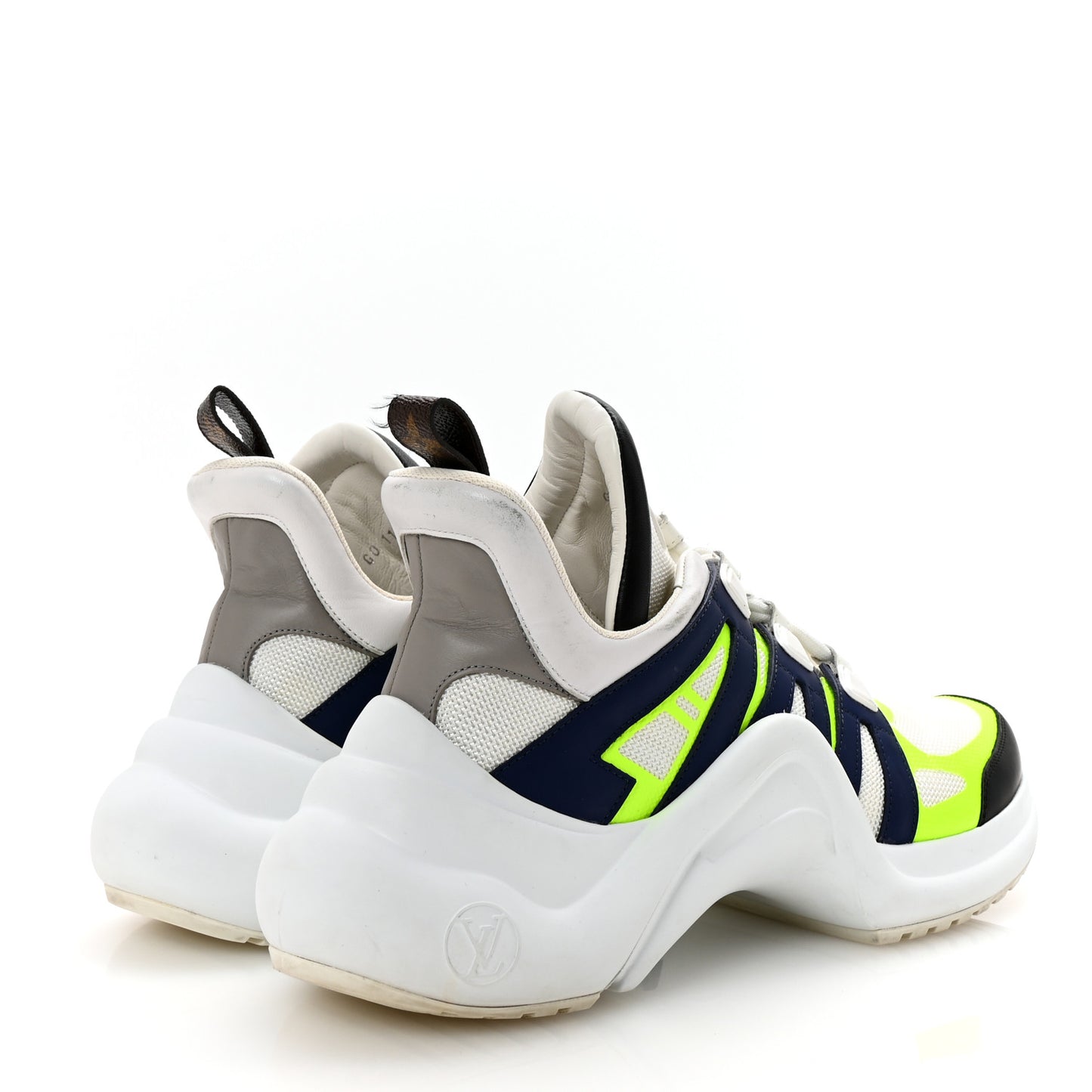 Calfskin Technical Nylon Monogram LV Archlight Sneakers 41 Fluo Yellow