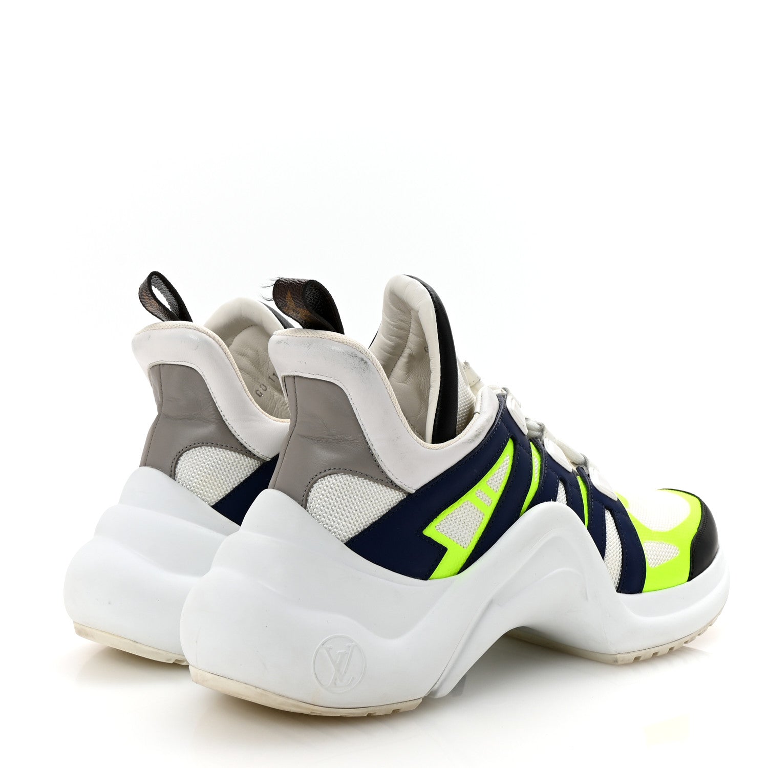 Louis Vuitton Calfskin Technical Nylon Monogram LV Archlight Sneakers 41 Fluo Yellow 5 of 9
