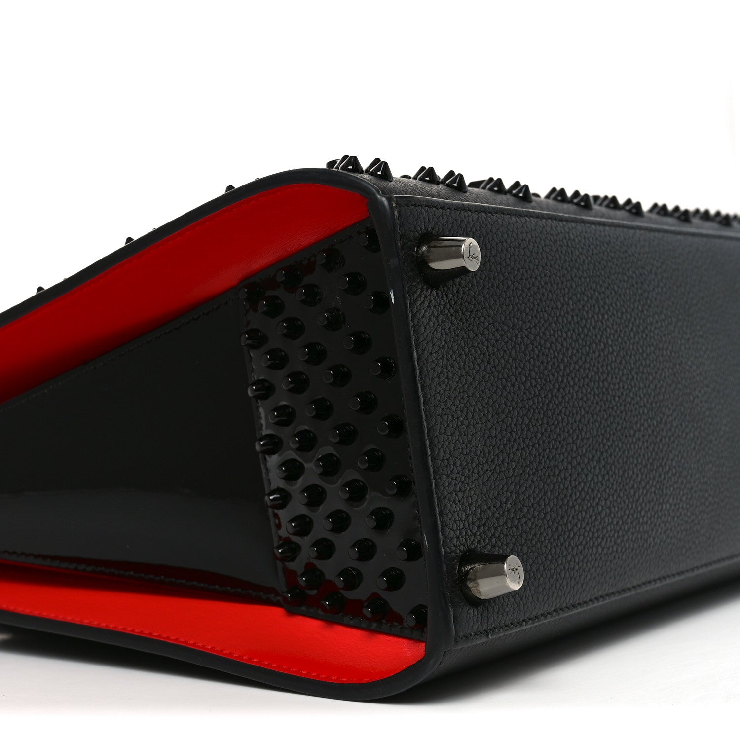 Christian Louboutin Calfskin Spikes Loubinthesky Medium Paloma Black 7 of 8