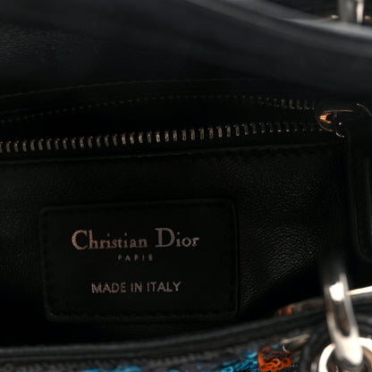 Christian Dior Sequin Lambskin Esprit Tokyo Mini Lady Dior Blue Multicolor 6 of 9