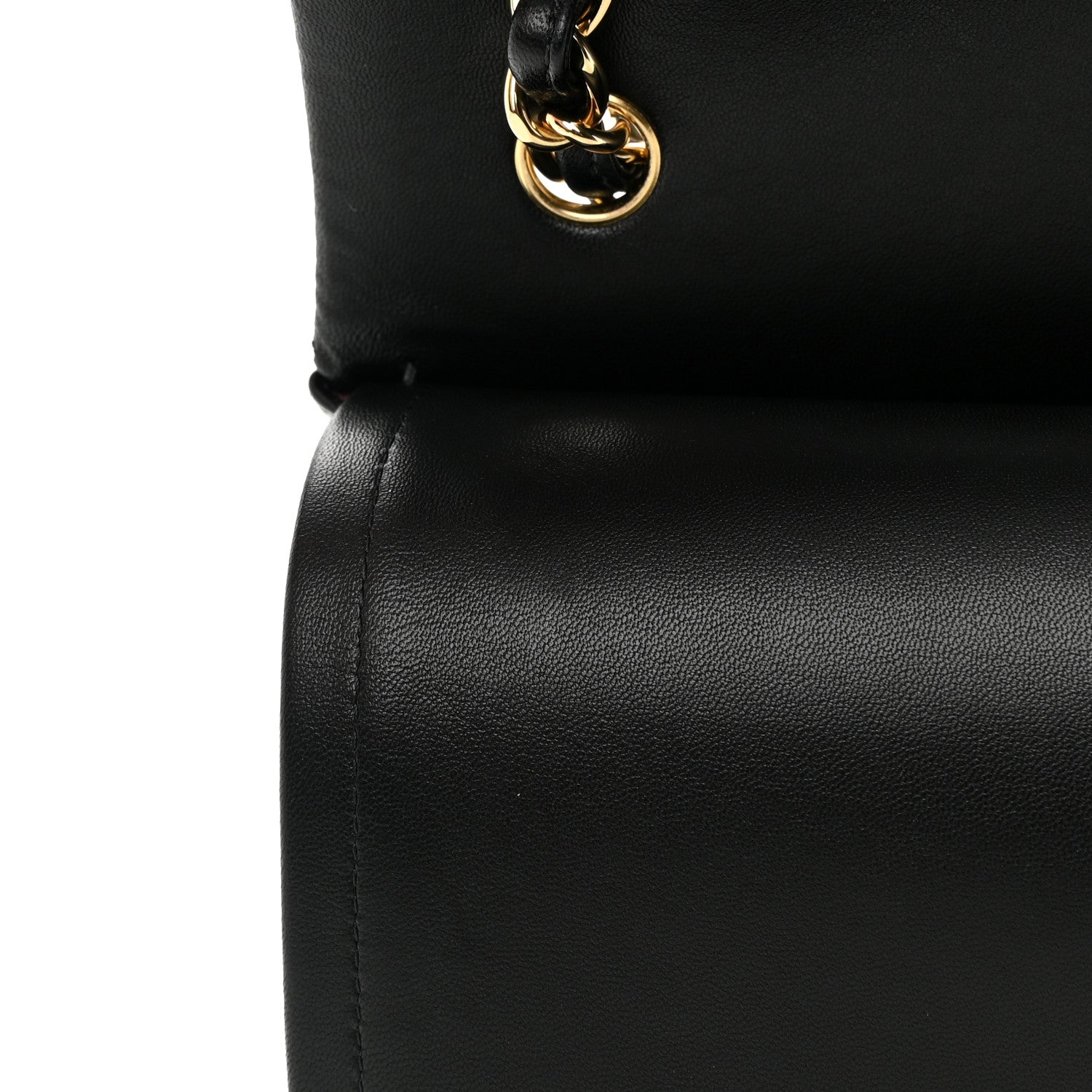 Chanel Lambskin Quilted Jumbo Double Flap Black 11 of 19