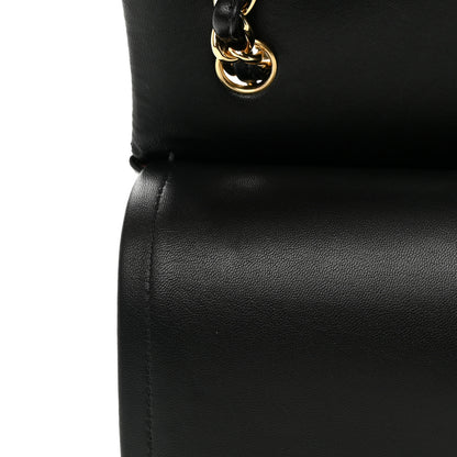 Chanel Lambskin Quilted Jumbo Double Flap Black 11 of 19