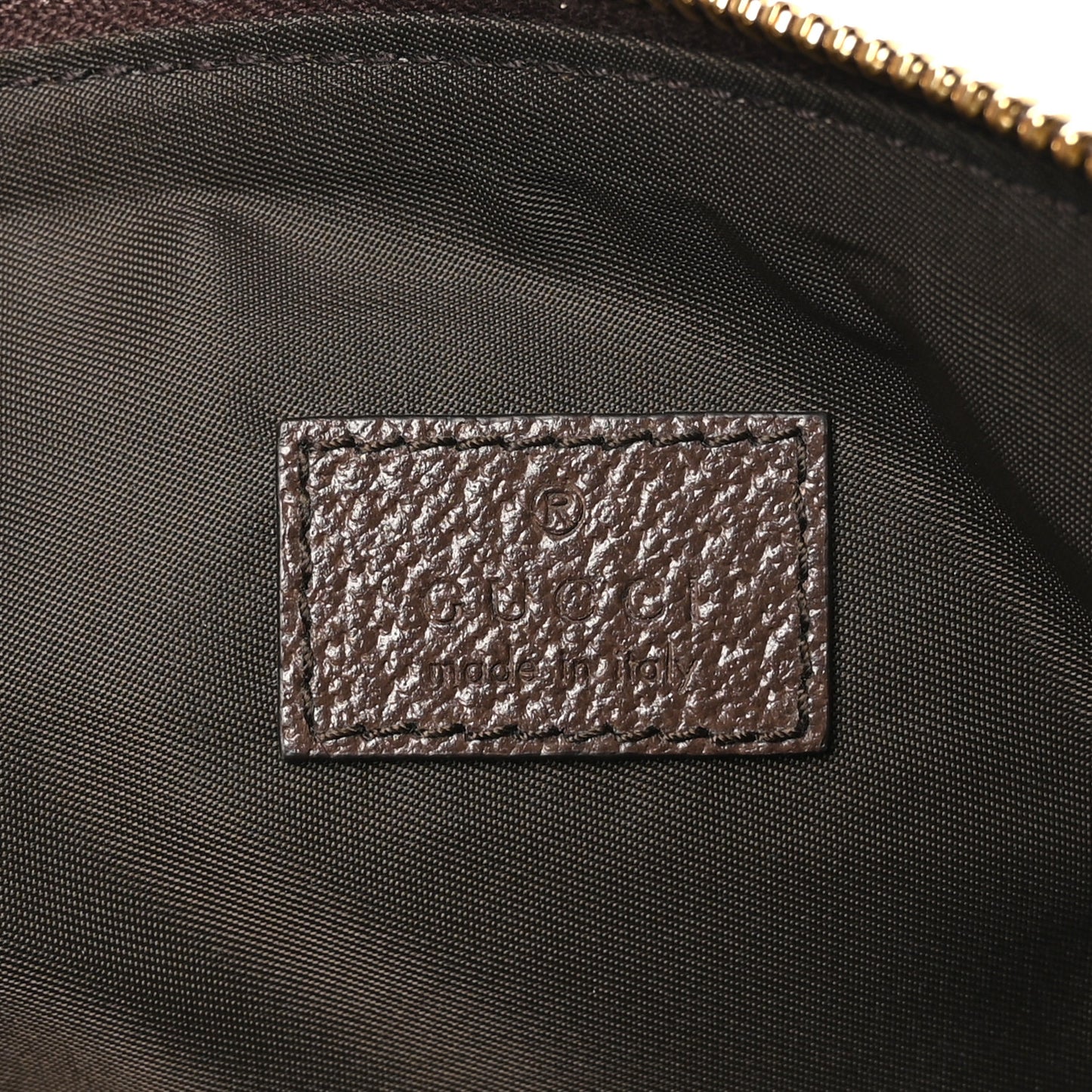 GG Supreme Monogram Textured Calfskin Web Large Ophidia Cosmetic Case Beige Ebony New Acero