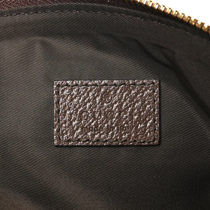 Gucci GG Supreme Monogram Textured Calfskin Web Large Ophidia Cosmetic Case Beige Ebony New Acero 6 of 11