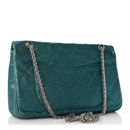 Chanel Metallic Calfskin Quilted 2.55 Reissue Flap 227 Turquoise 3 of 14