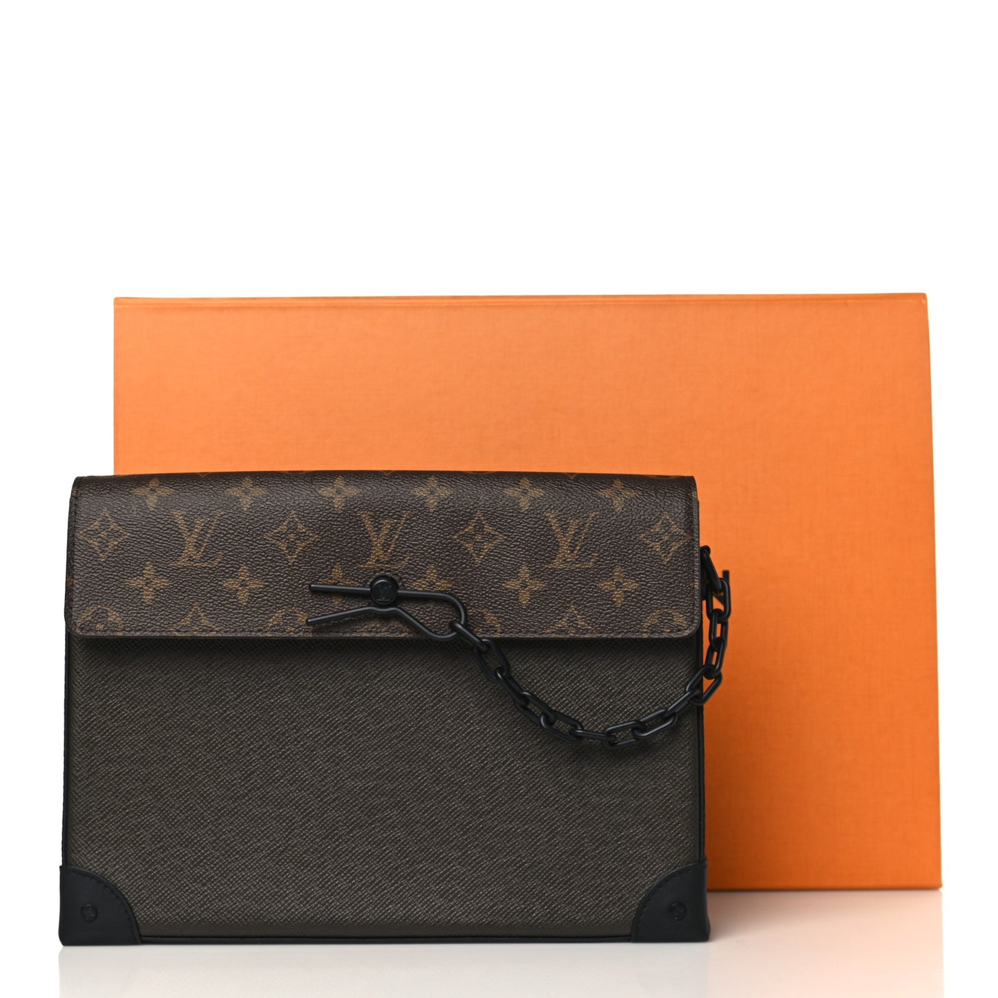 Taiga Monogram Pochette Voyage Steamer Khaki Green