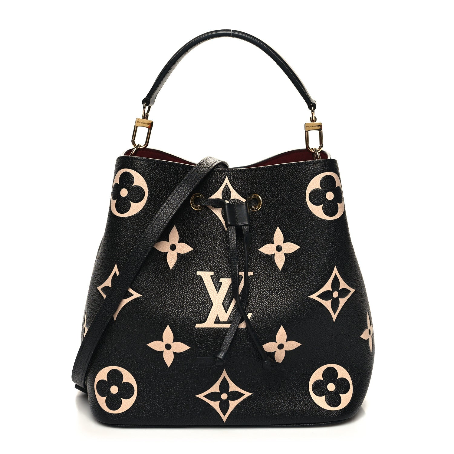 Louis Vuitton Empreinte Monogram Giant Neonoe MM Black Beige 3 of 13