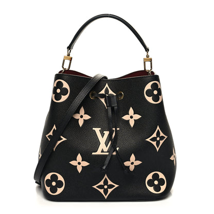 Louis Vuitton Empreinte Monogram Giant Neonoe MM Black Beige 3 of 13