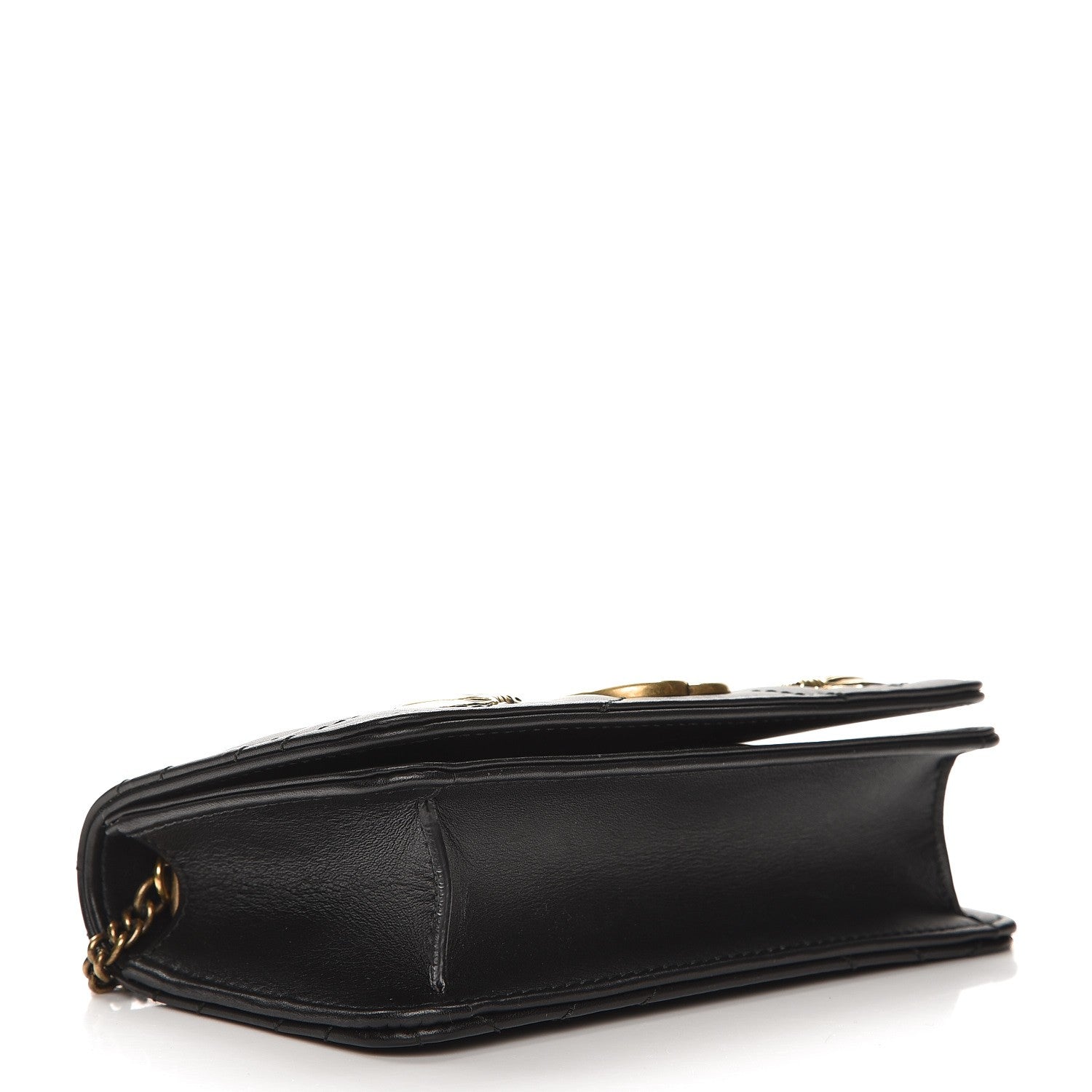 Gucci Calfskin Matelasse Animal Studs GG Marmont Mini Bag Black 5 of 8