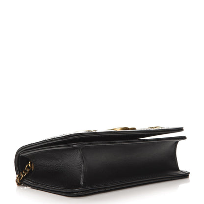 Gucci Calfskin Matelasse Animal Studs GG Marmont Mini Bag Black 5 of 8