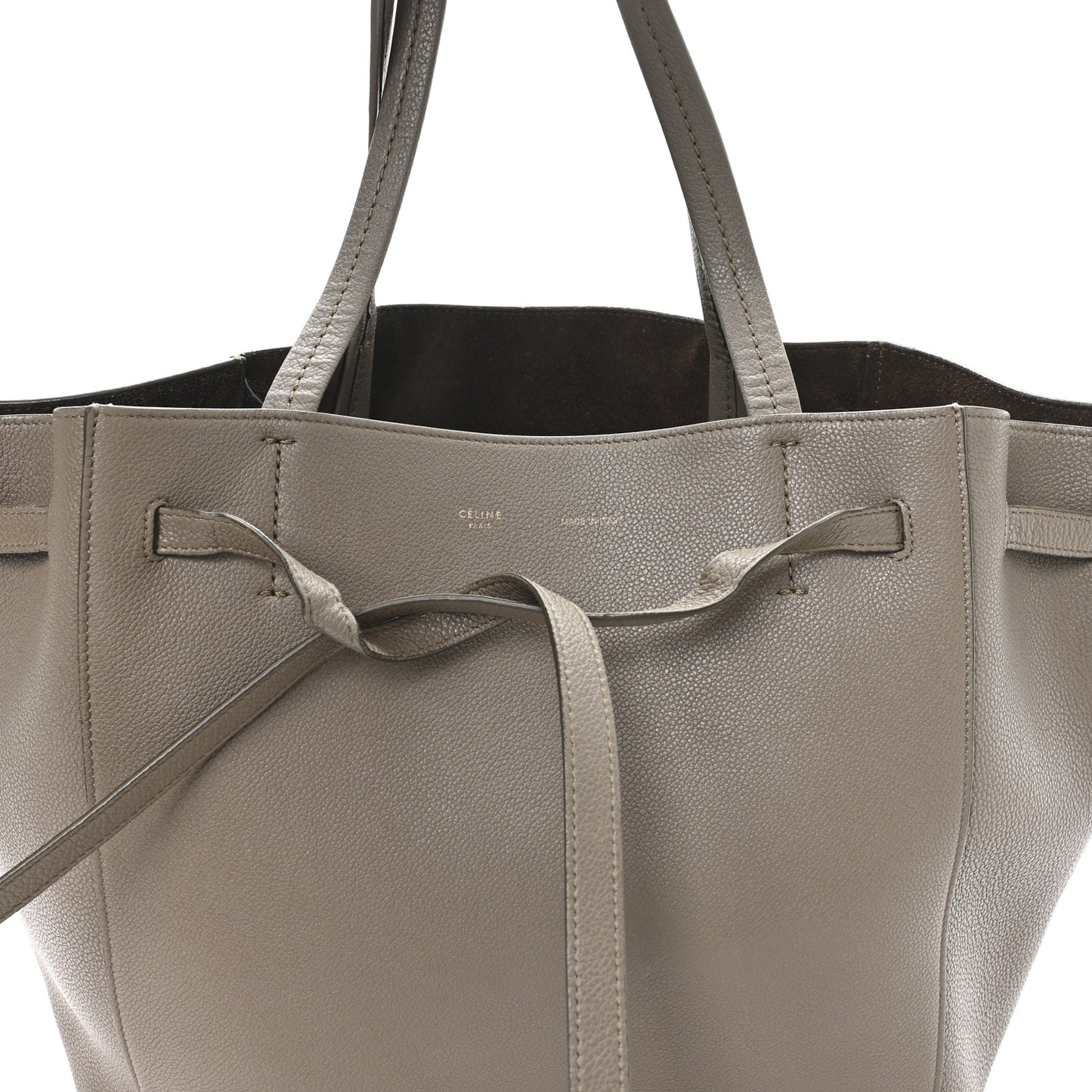 Soft Grained Calfskin Small Belt Cabas Phantom Taupe