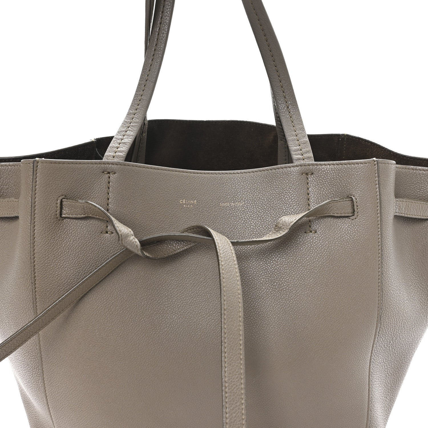 Celine Soft Grained Calfskin Small Belt Cabas Phantom Taupe 7 of 10
