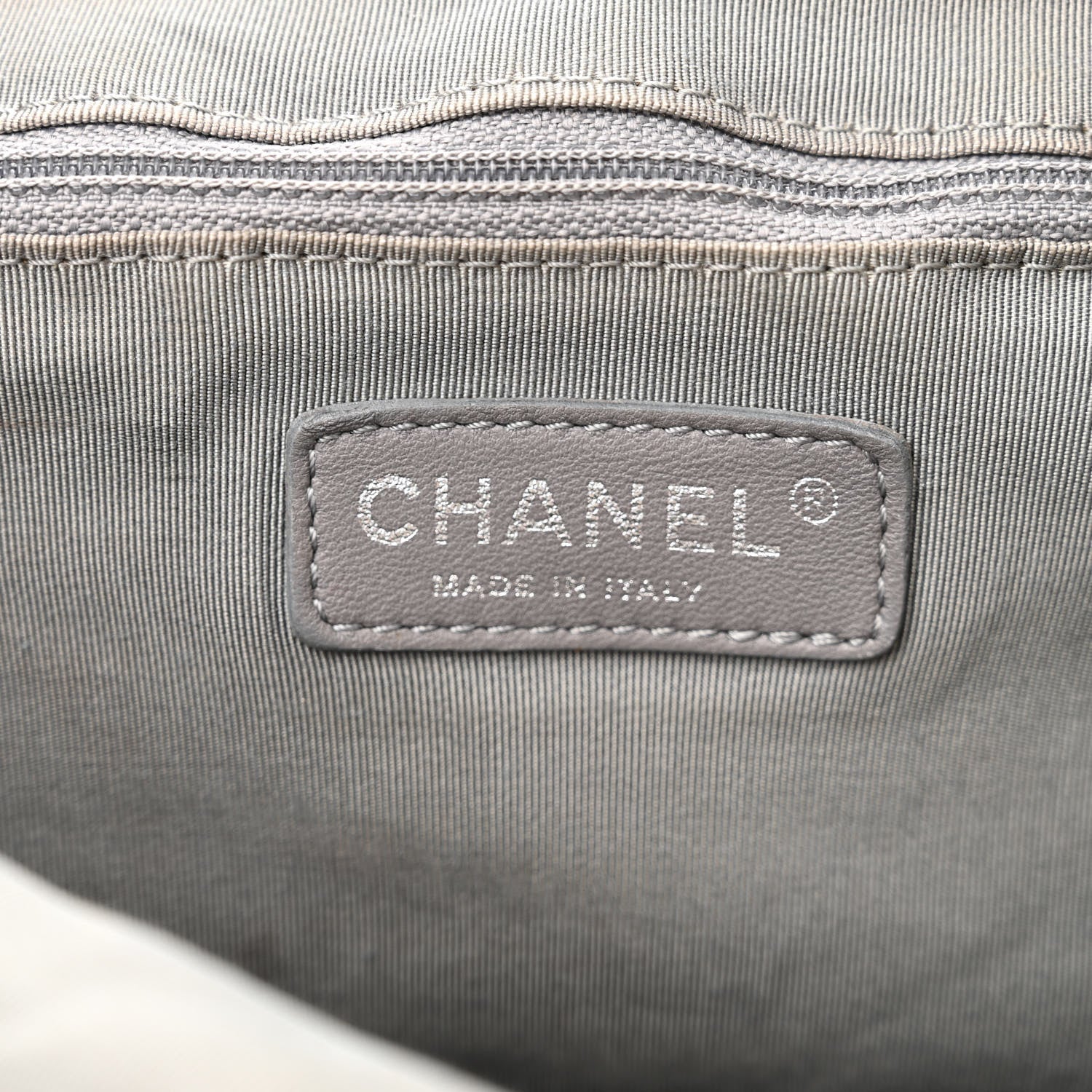 Chanel Canvas Quilted Tweed Stitch Bubble Shopping Tote Beige 6 of 10