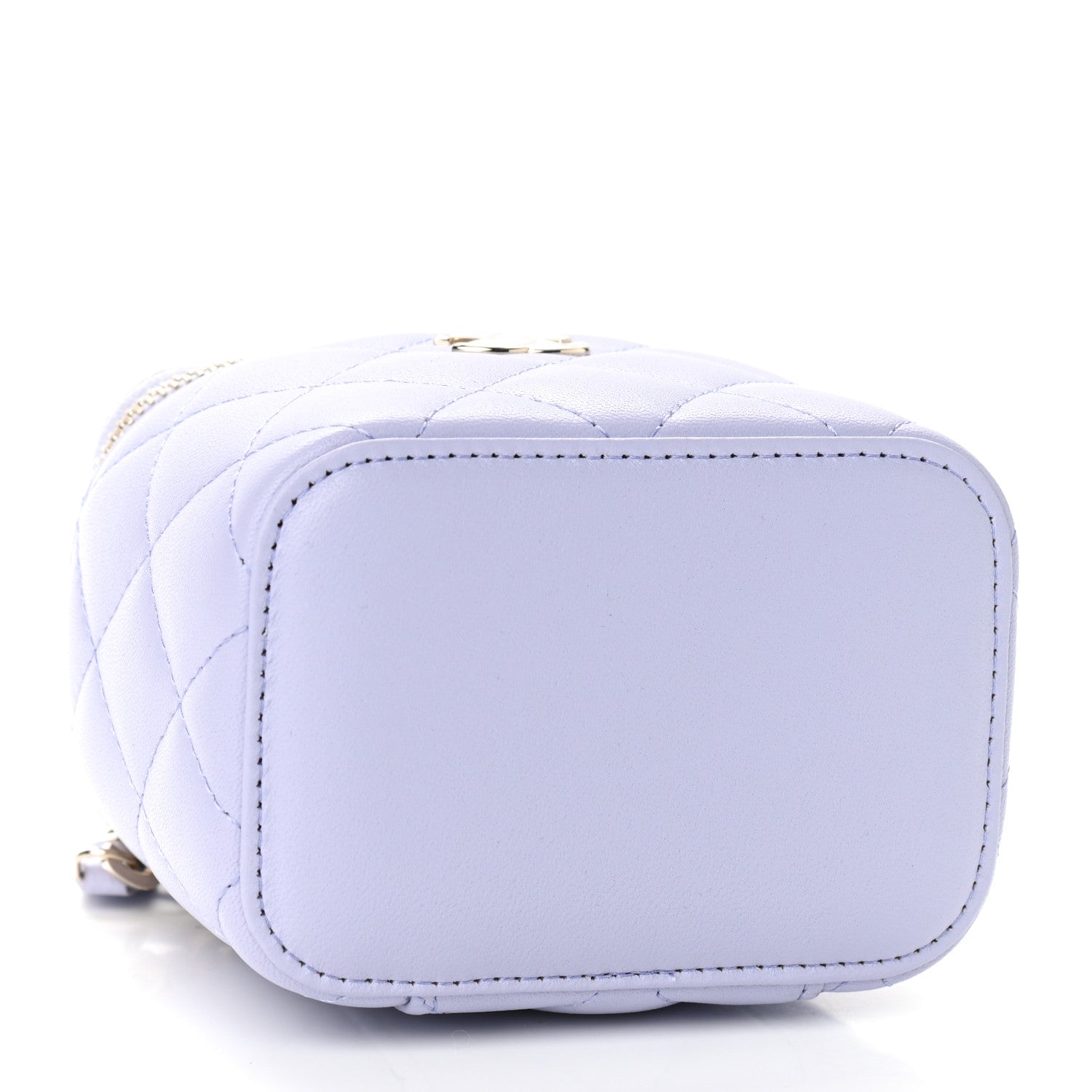 Chanel Lambskin Quilted Top Handle Mini Vanity Case With Chain Light Purple 4 of 9