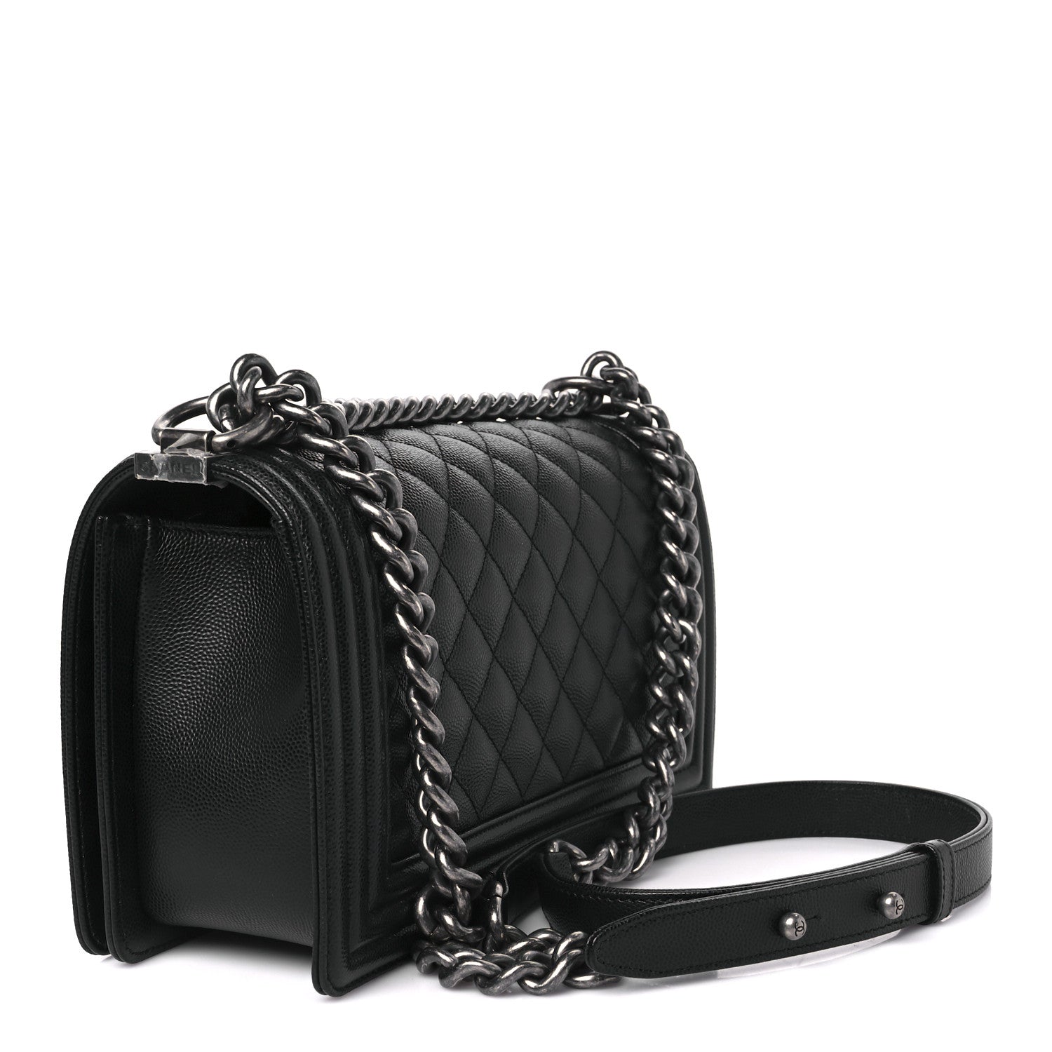 Chanel Caviar Quilted Medium Boy Flap Black 3 of 10