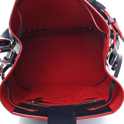 Louis Vuitton Soft Calfskin Braided Lockme Bucket Marine Rouge 5 of 9