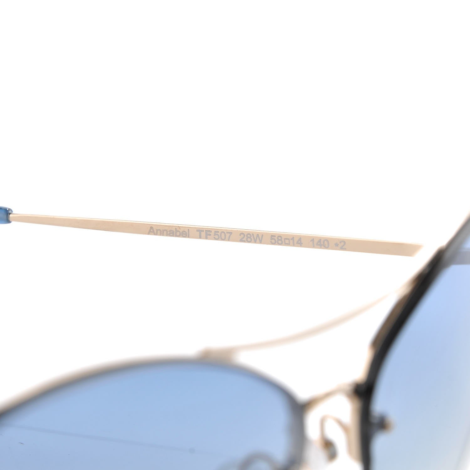 Tom Ford Annabel Aviator Sunglasses TF507 Rose Gold Blue 6 of 8