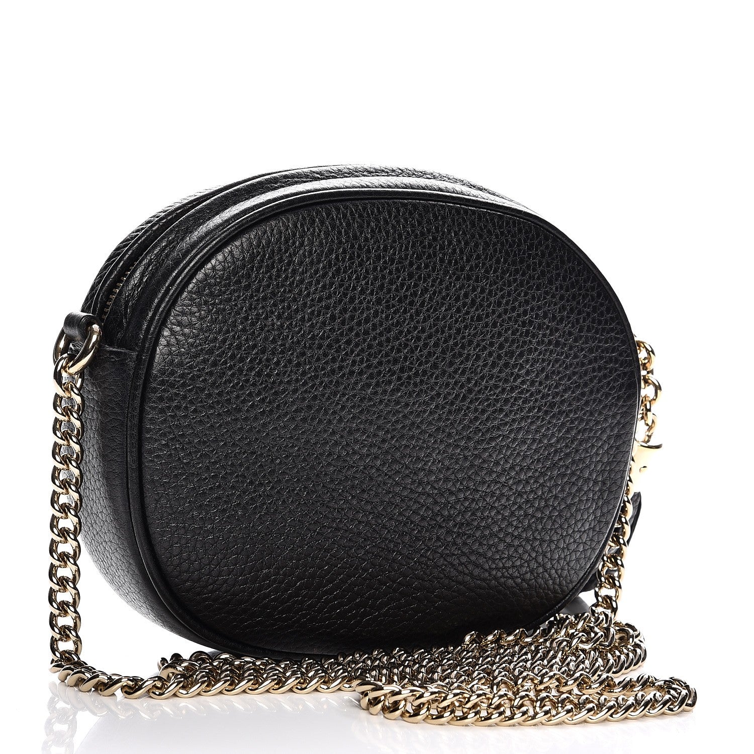 Gucci Pebbled Calfskin Mini Soho Chain Bag Black 3 of 7