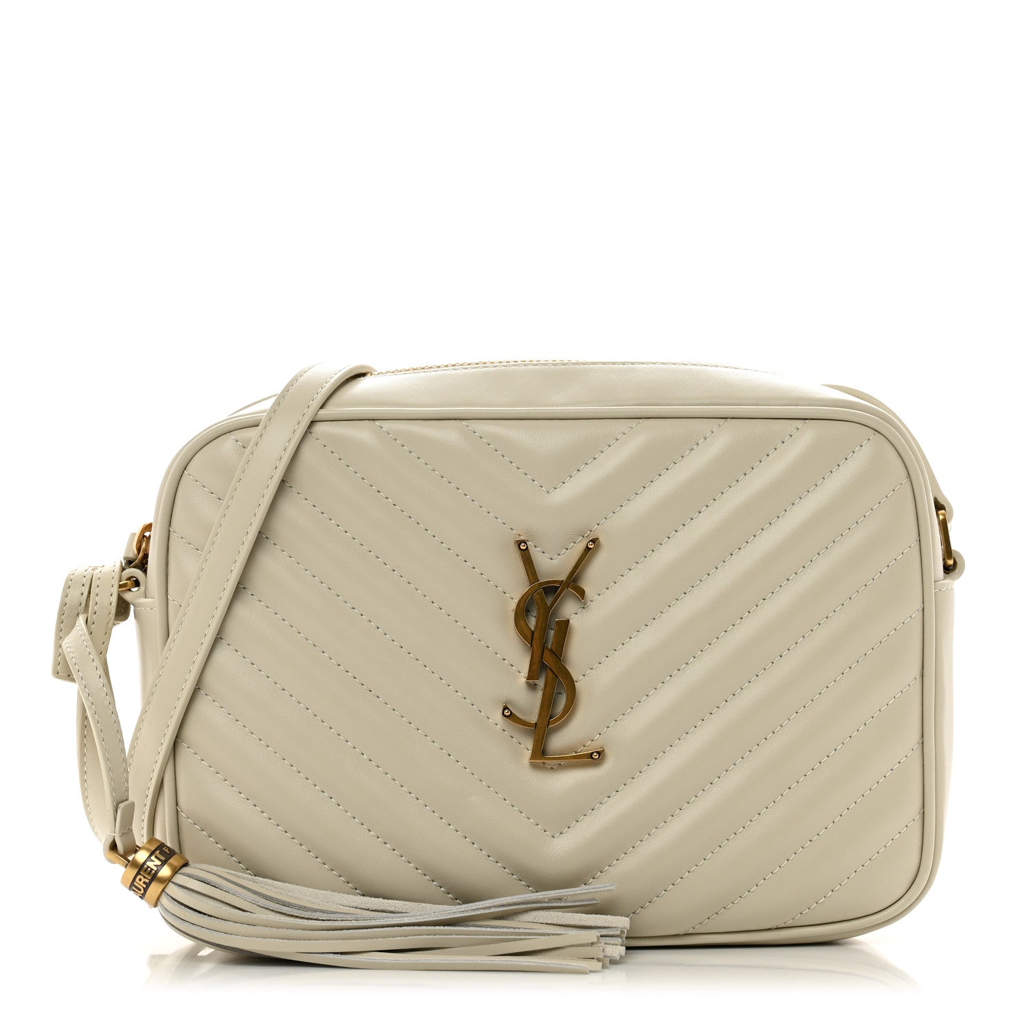 Saint Laurent Calfskin Matelasse Monogram Lou Camera Bag Crema Soft 1 of 8