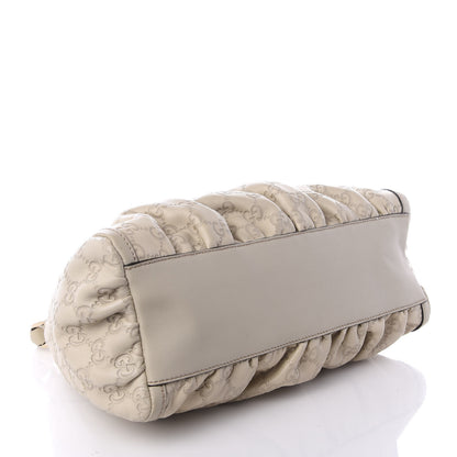 Gucci Guccissima Medium D Gold Hobo Off White 3 of 8