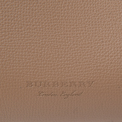 Burberry Grainy Calfskin Haymarket Check Medium Reversible Tote Mid Camel 11 of 13