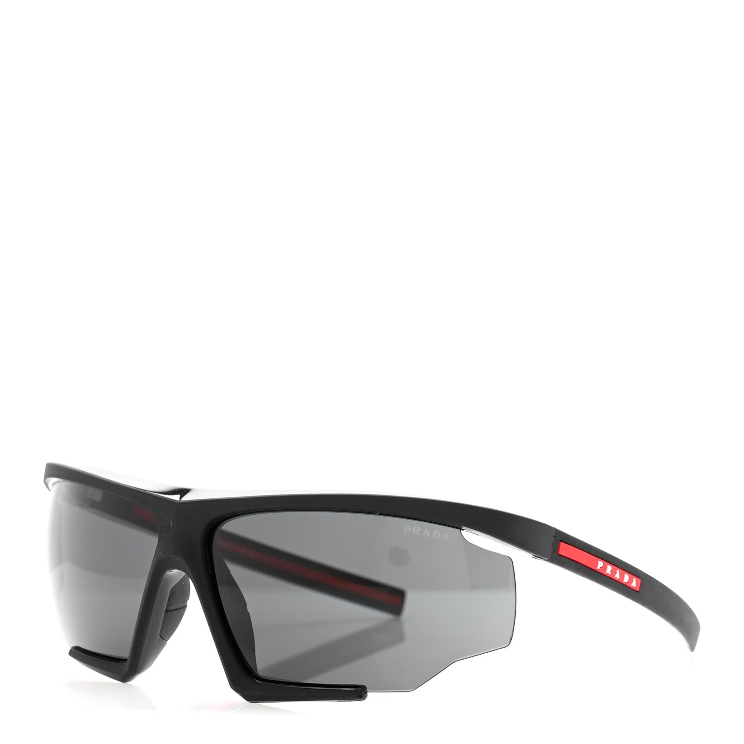 Prada Metal Rubber Linea Rossa Sport Sunglasses SPS 07Y Black 1 of 8
