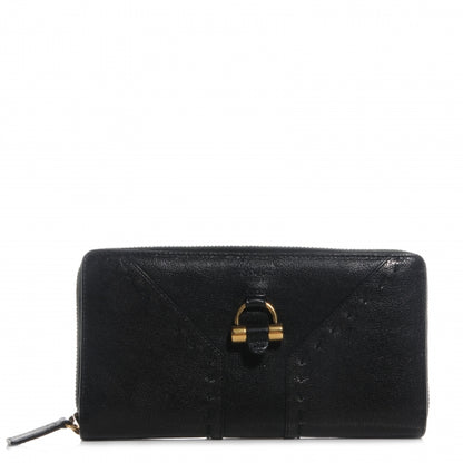 Saint Laurent Leather Muse Zip Around Wallet Black 1 of 8