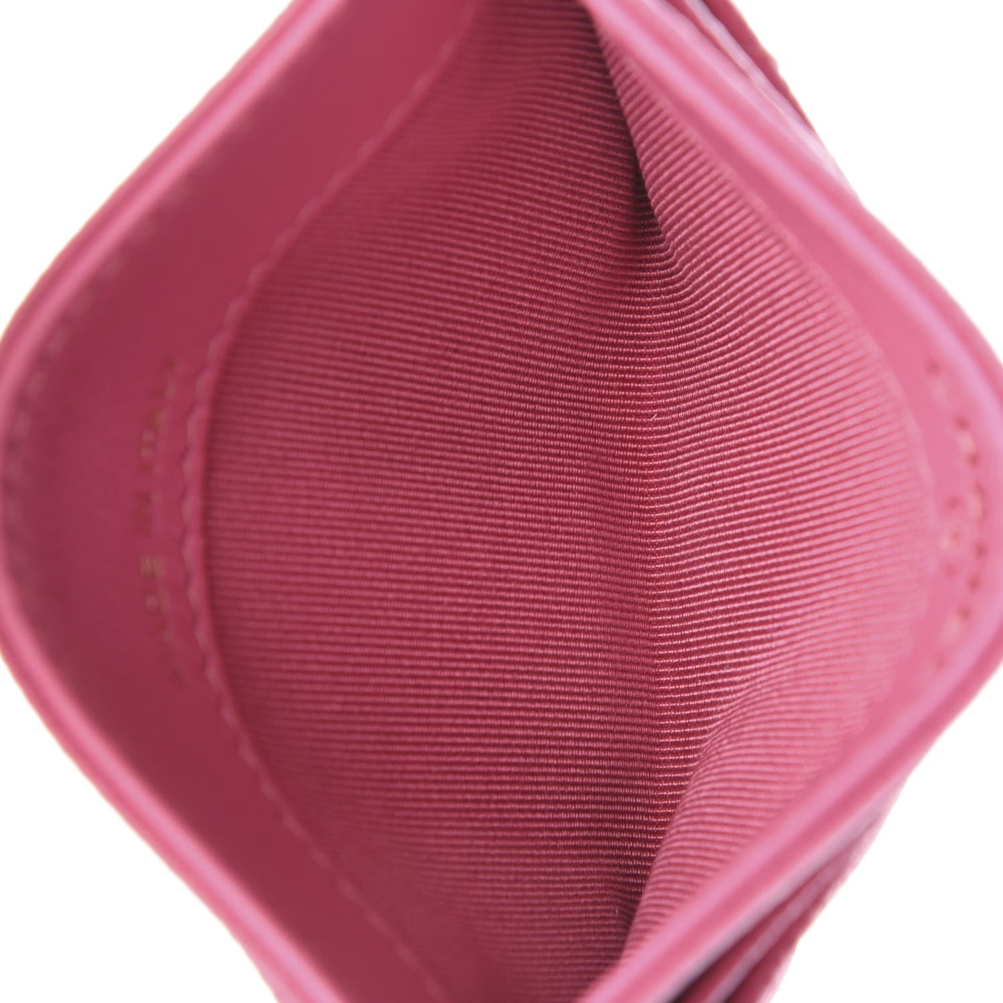 Caviar Quilted Card Holder Pink