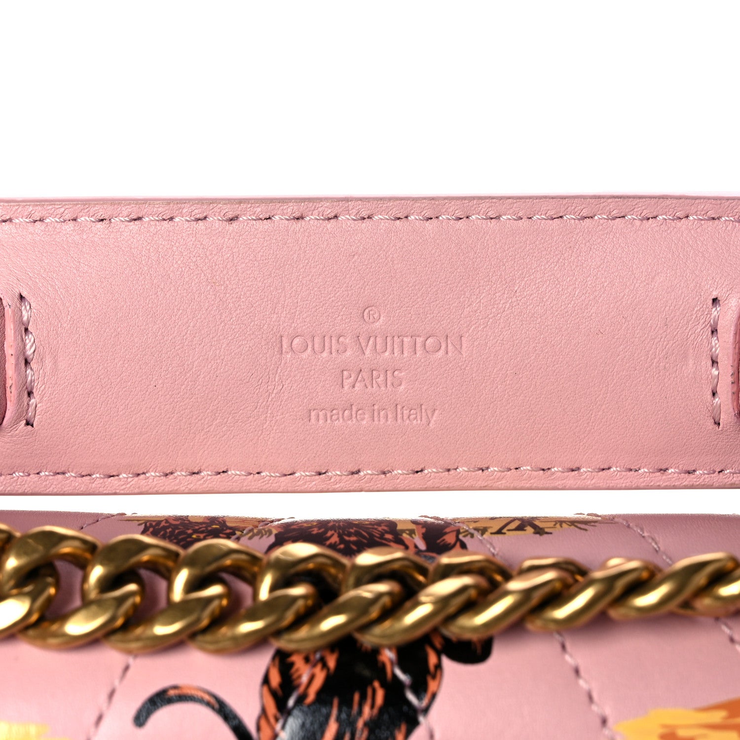 Louis Vuitton Calfskin Leopard Print New Wave Chain PM Light Pink 6 of 12