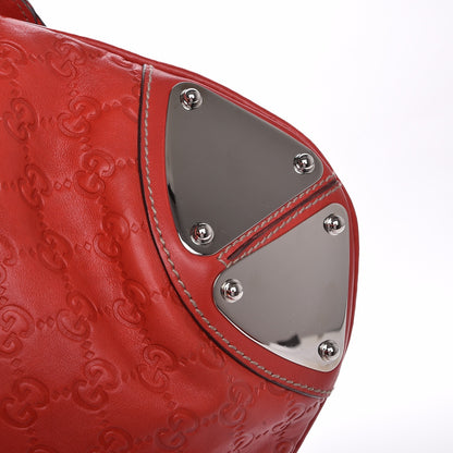 Gucci Guccissima Medium Indy Top Handle Hobo Red 18 of 22
