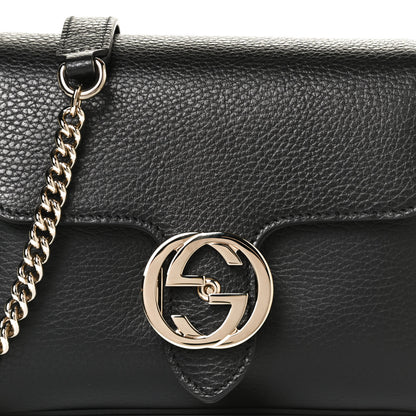 Gucci Dollar Calfskin Interlocking G Crossbody Bag Black 9 of 11