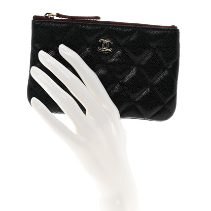 Chanel Caviar Quilted Small Cosmetic Case Black 2 of 7