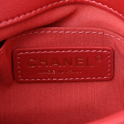 Chanel Calfskin Quilted Top Handle Flap Dark Pink 6 of 10
