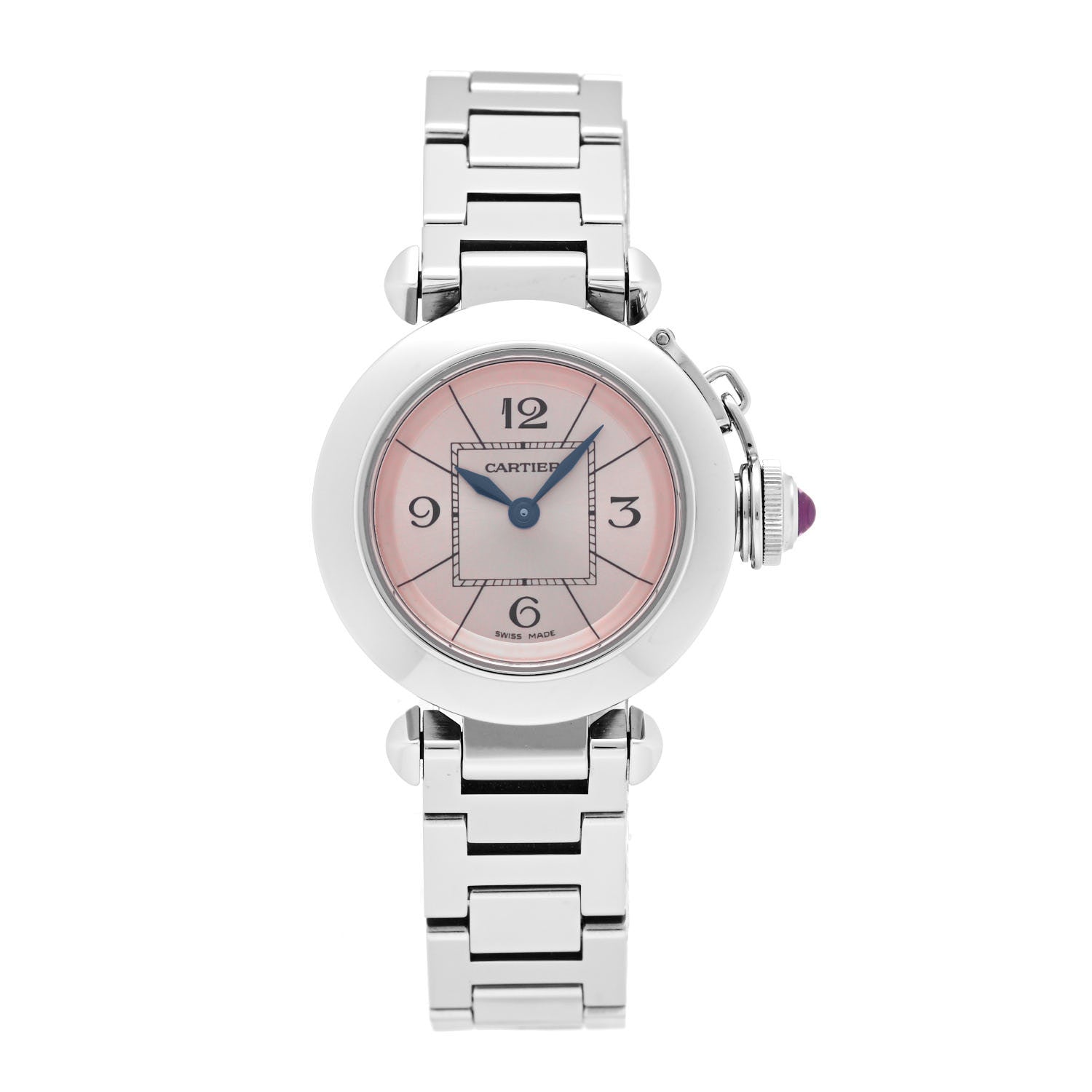 Cartier Stainless Steel 27mm Miss Pasha Quartz Watch Pink 1 of 5