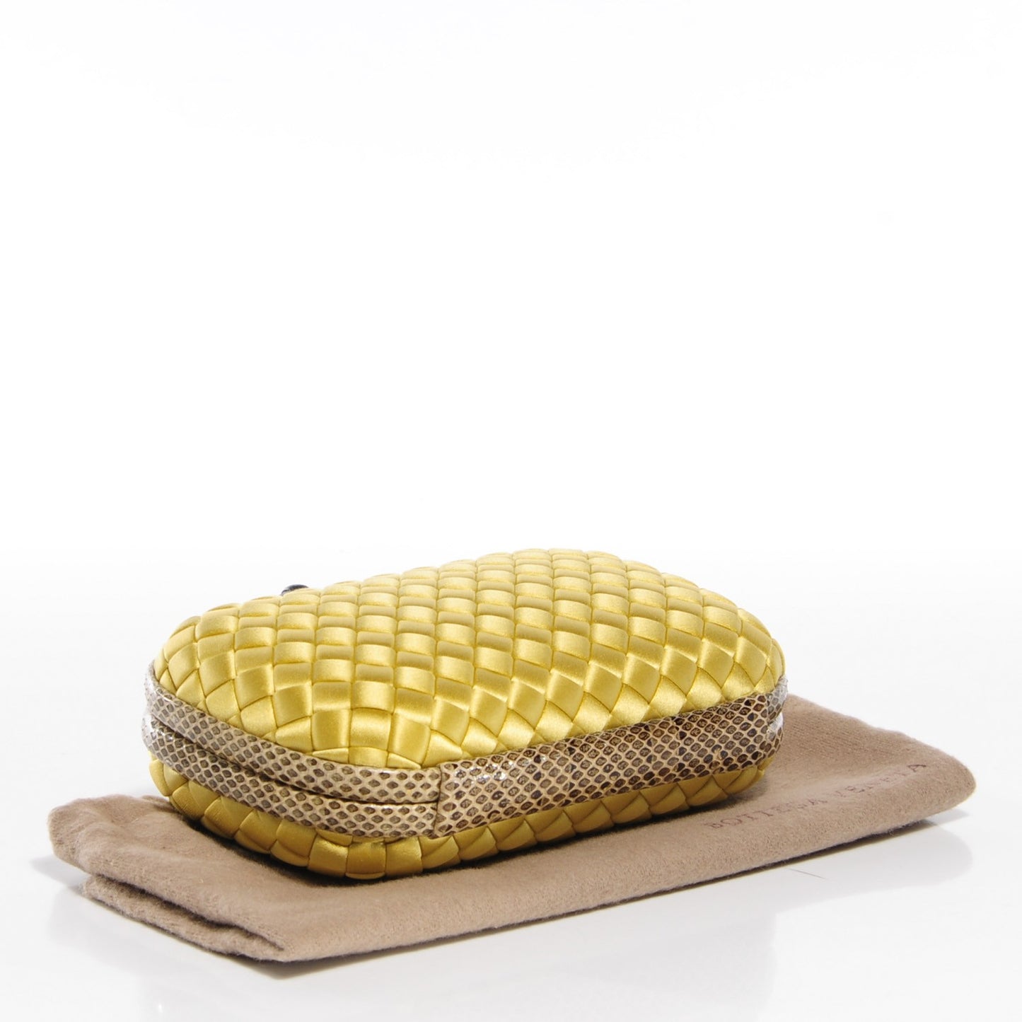Satin Intreccio Impero Ayers Knot Clutch Duchesse