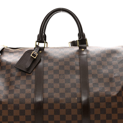 Louis Vuitton Damier Ebene Keepall Bandouliere 55 4 of 10