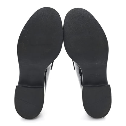 Prada Vernice Triangle 50mm Loafers 39.5 Black 6 of 10