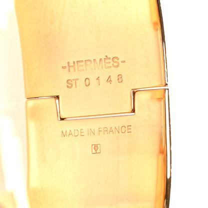 Hermes Enamel Wide Clic Clac H Bracelet GM Beige Rose 5 of 6