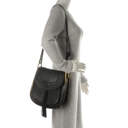 Chloe Calfskin Braided Medium Hudson Shoulder Bag Black 2 of 7