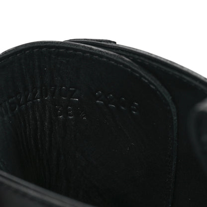 Hermes Glossed Calfskin Funk Ankle Boots 38.5 Black 17 of 20