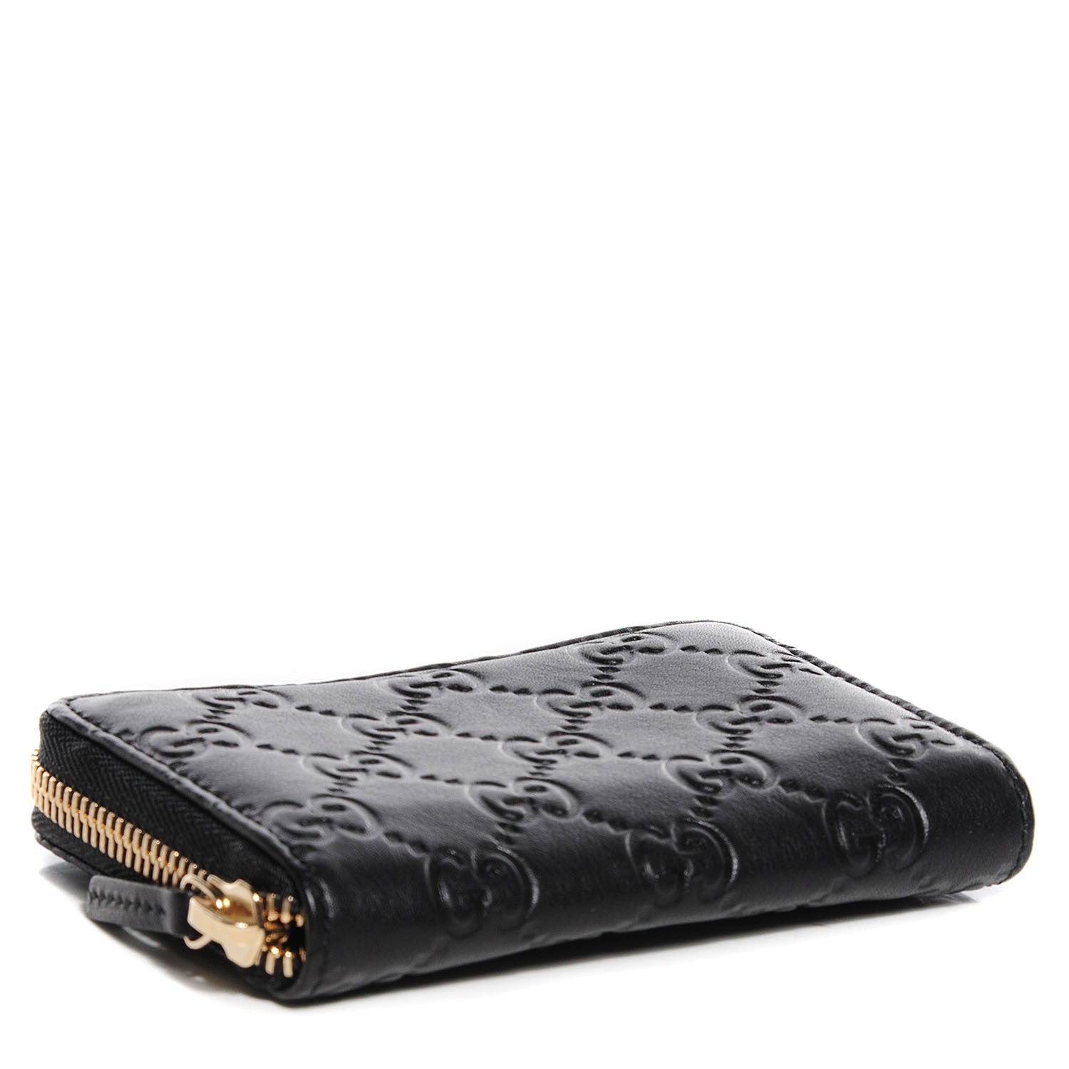 Gucci Guccissima Zip Around Card Case Black 4 of 7