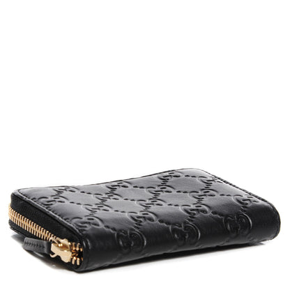 Gucci Guccissima Zip Around Card Case Black 4 of 7
