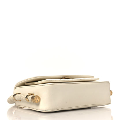 Chanel Crumpled Calfskin En Vogue Rope Flap White 4 of 9