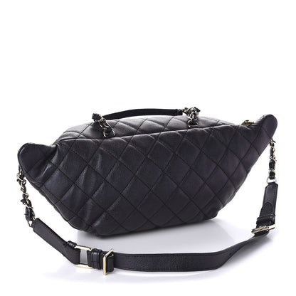 Chanel Iridescent Calfskin Quilted All About Waist Belt Bag Black 2 of 13