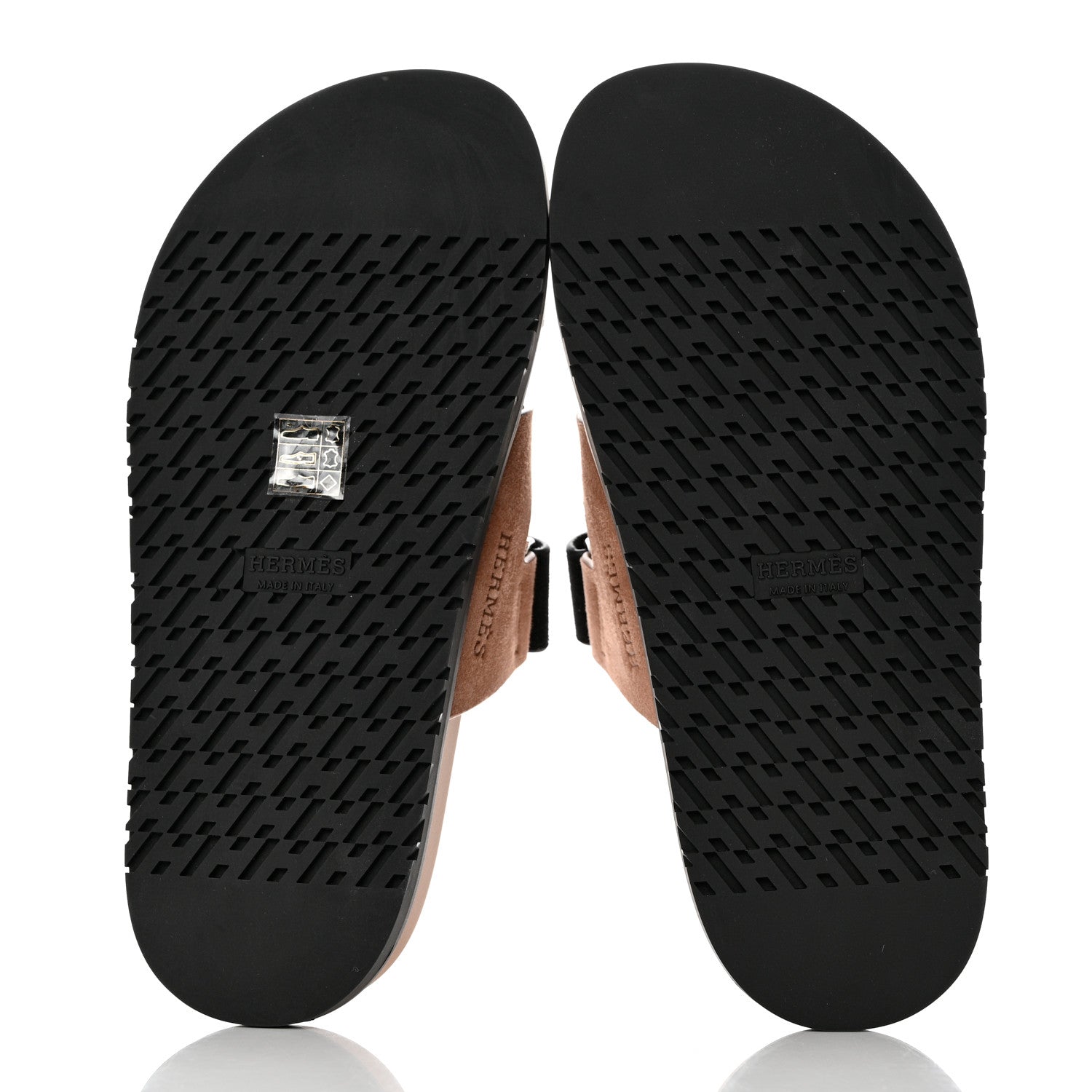 Hermes Suede Goatskin Womens Chypre Sandals 36 Rose Perle Black 5 of 9