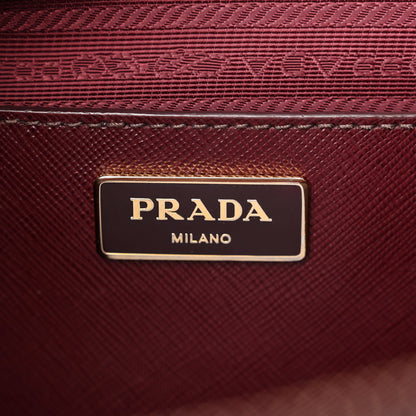 Prada Saffiano Vernice Medium Galleria Double Zip Cerise 8 of 25