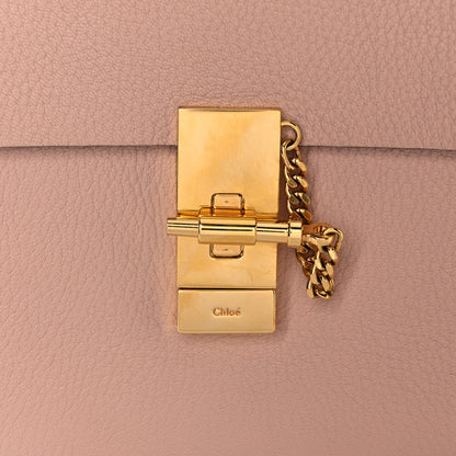 Chloe Grained Lambskin Drew Shoulder Bag Cement Pink 11 of 13