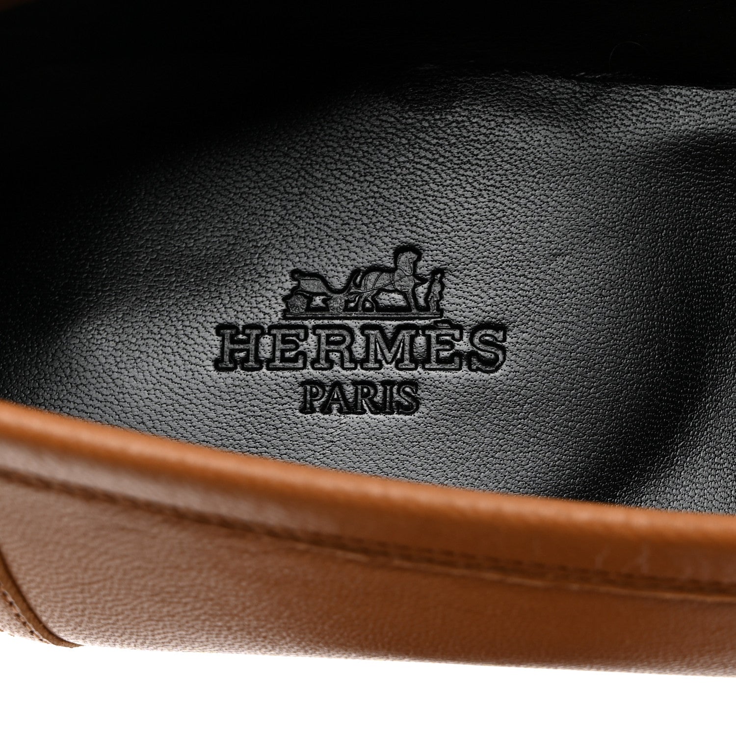 Hermes Goatskin Womens Royal Loafers 38.5 Naturel 6 of 9
