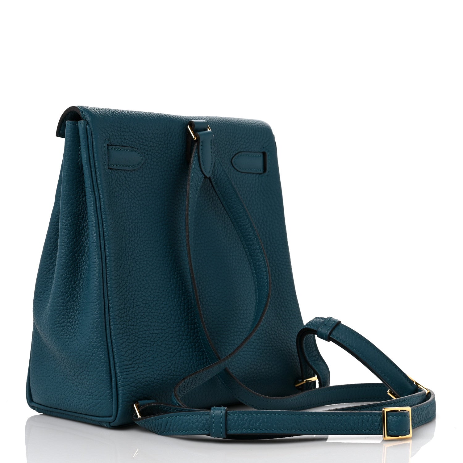 Hermes Taurillon Clemence Kelly Ado Backpack Vert Bosphore 3 of 8