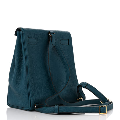 Hermes Taurillon Clemence Kelly Ado Backpack Vert Bosphore 3 of 8